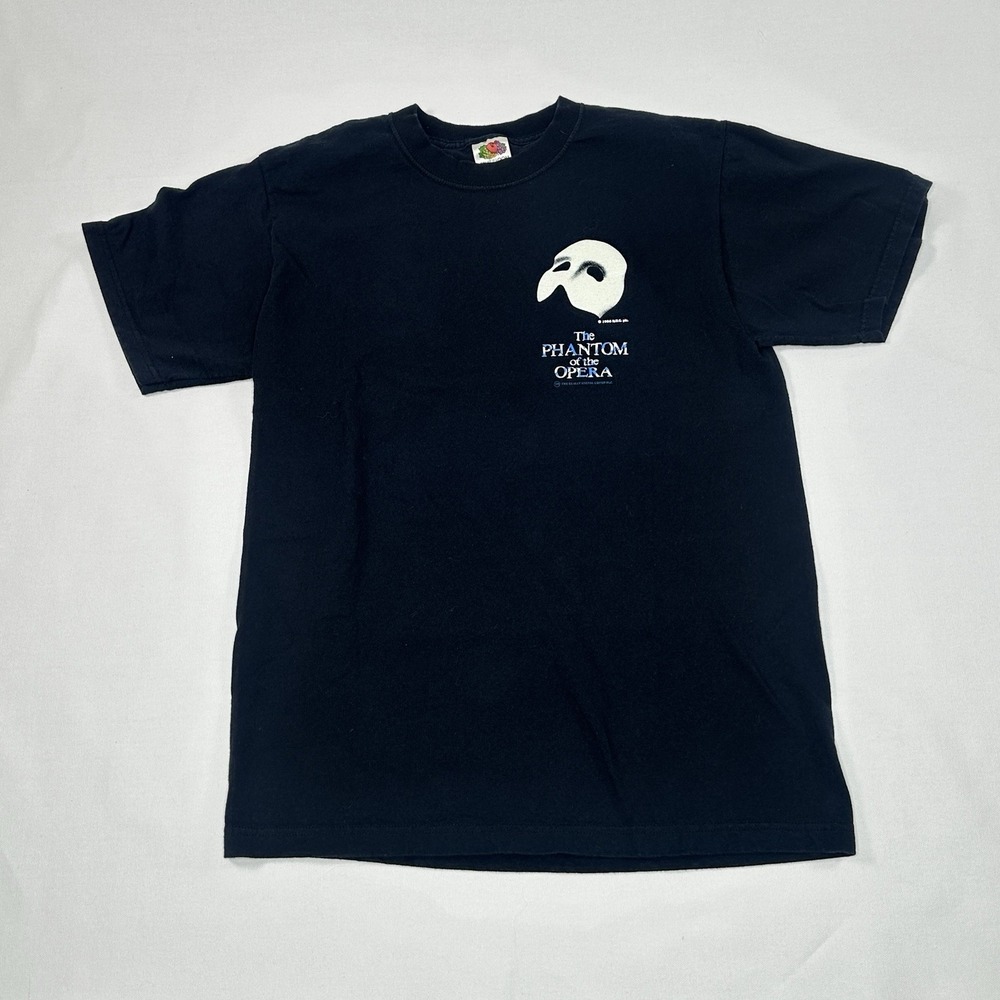 Vintage Fruit of the Loom Phantom of the Opera Glow In The Dark Tee Mens M Black